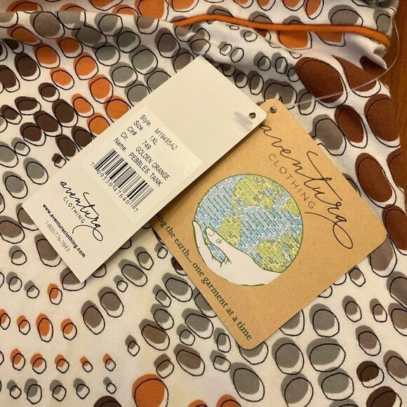 Aventura Clothing Co Golden Orange Pebbles Tank, NWT. Sustainable Clothing - Picture 10 of 14